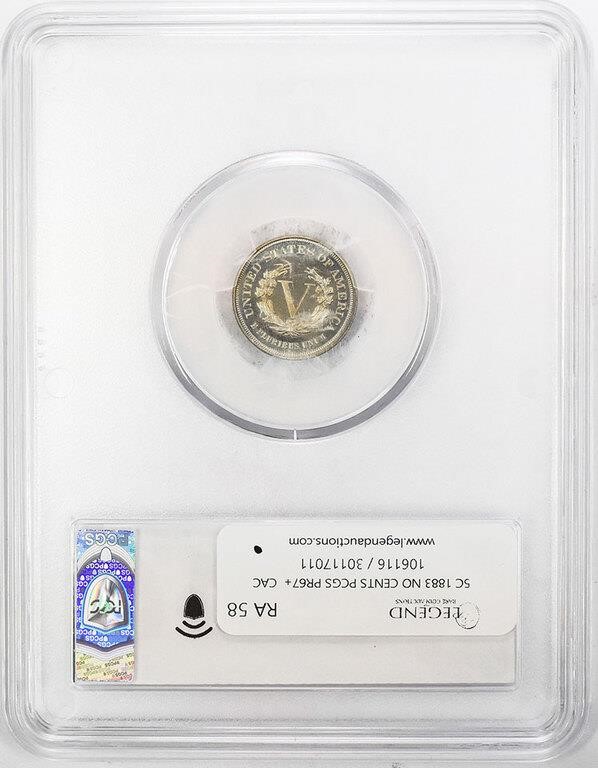1883 5c No Cents PR67 thumbnail 10