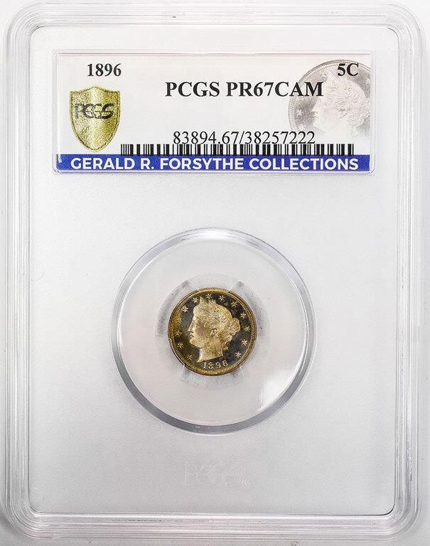 1896 5c PR CAM PR67 CAM CAC thumbnail 4