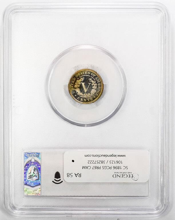1896 5c PR CAM PR67 CAM CAC thumbnail 5