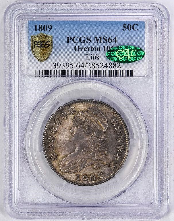 1809 50c O-106 MS61 CAC thumbnail 16