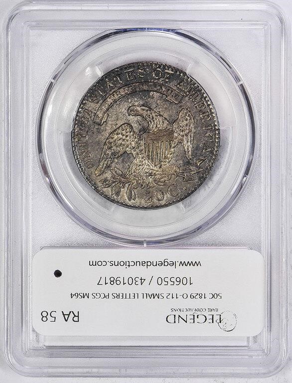 1829 50c Small Letters, O-112 MS61 thumbnail 13