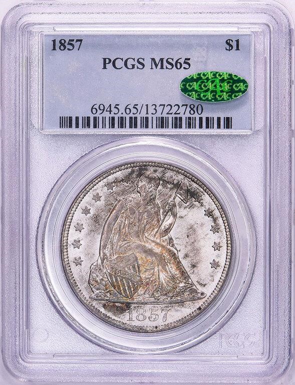 1857 $1 MS65 thumbnail 3