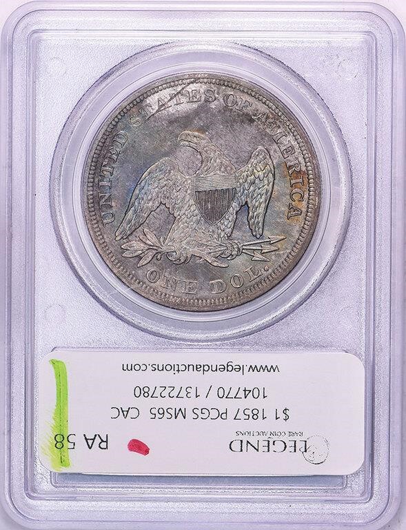 1857 $1 MS65 thumbnail 4