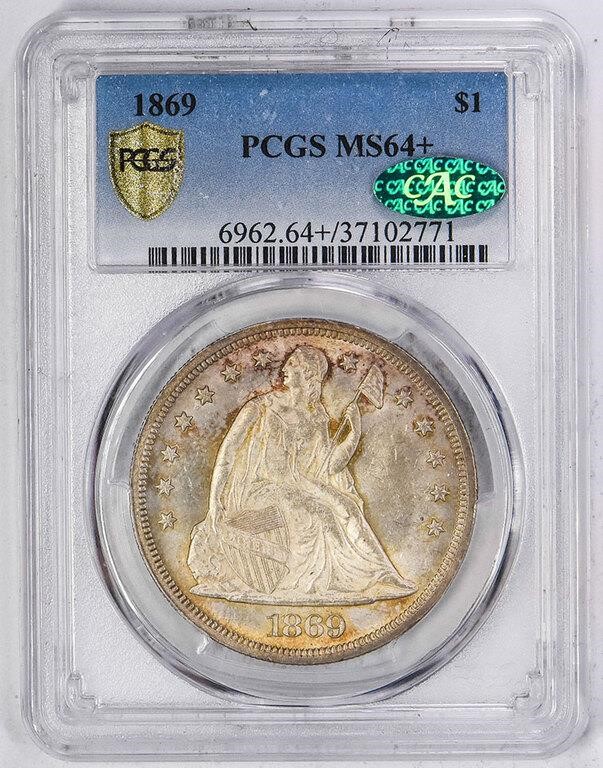 1869 $1 MS64 thumbnail 3