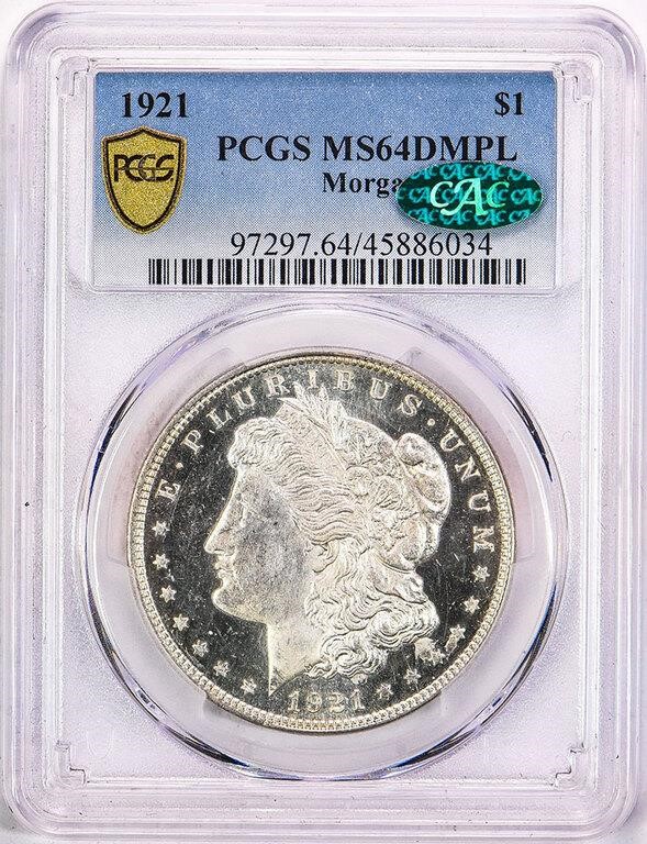 1921 $1  Morgan MS DMPL MS64 DMPL thumbnail 18