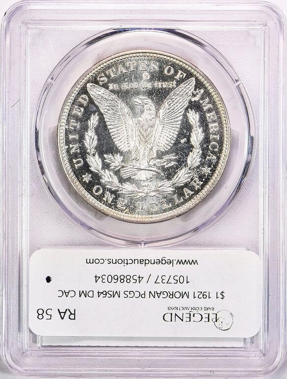 1921 $1  Morgan MS DMPL MS64 DMPL thumbnail 19
