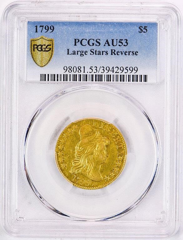 1799 $5  Large Stars Reverse VF35 thumbnail 21