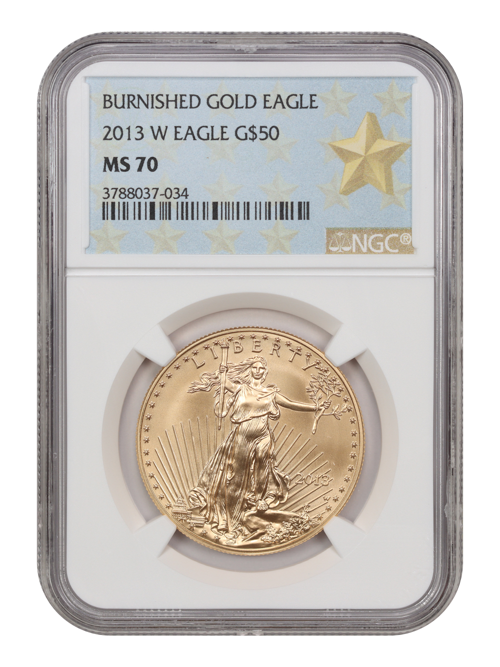 2013-W G$50  Gold Eagle, Burnished MS70 thumbnail 10