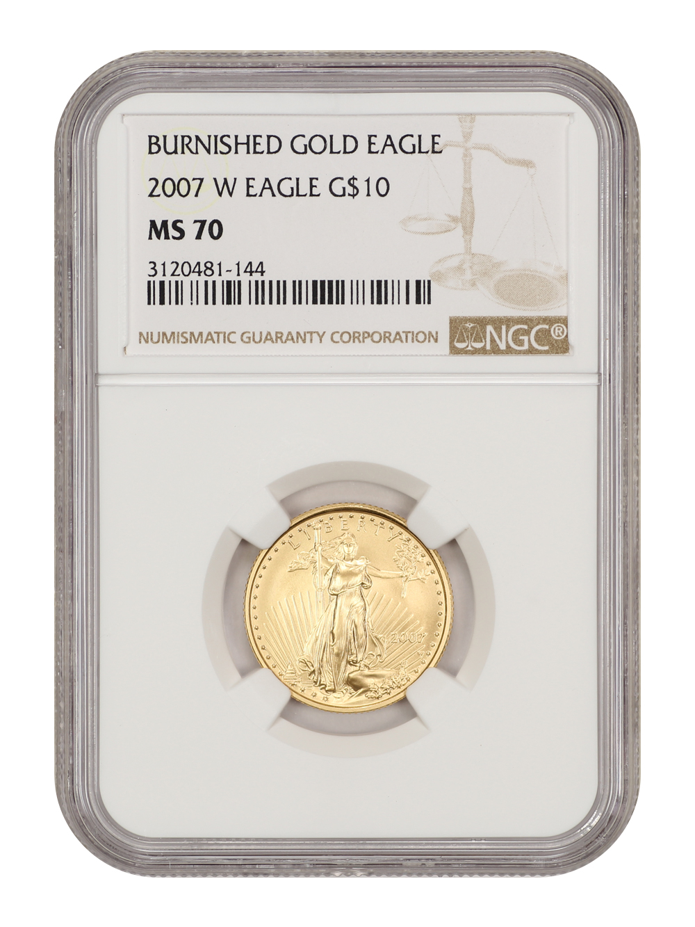 2007-W $10  Gold Eagle, Burnished MS70 thumbnail 19