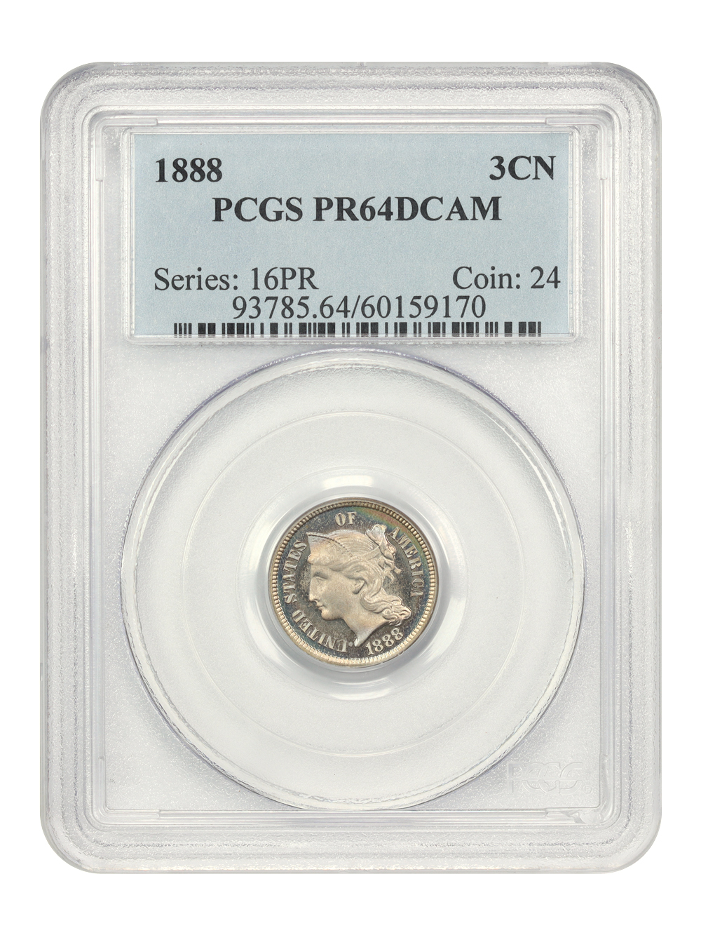 1888 3cN PR DCAM PR64 DCAM CAC thumbnail 23