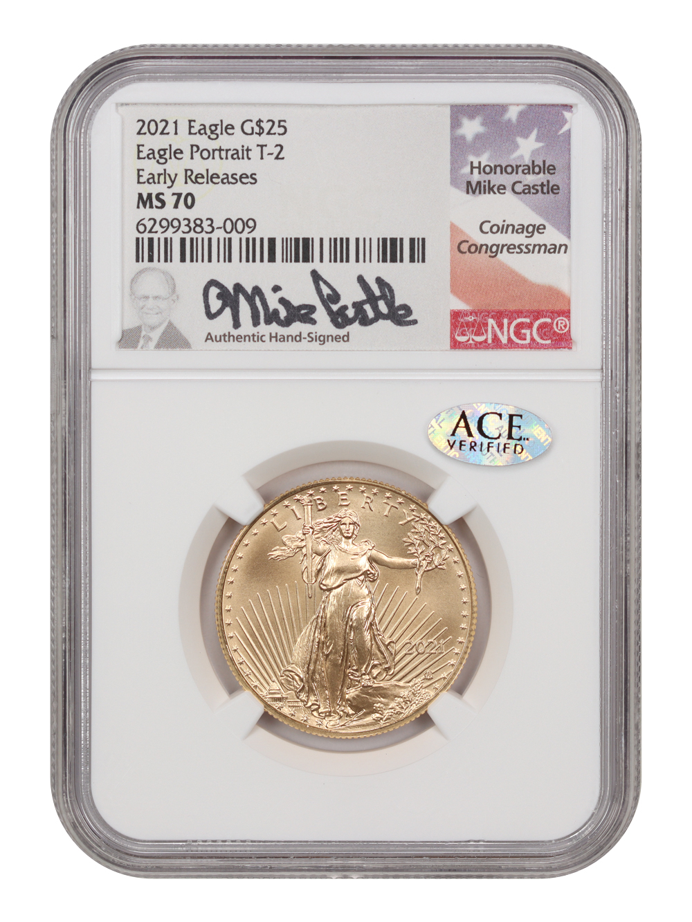 2020 $25  Gold Eagle MS65 CAC thumbnail 3