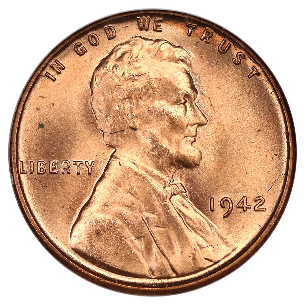 1942 1c NGC MS66 RD