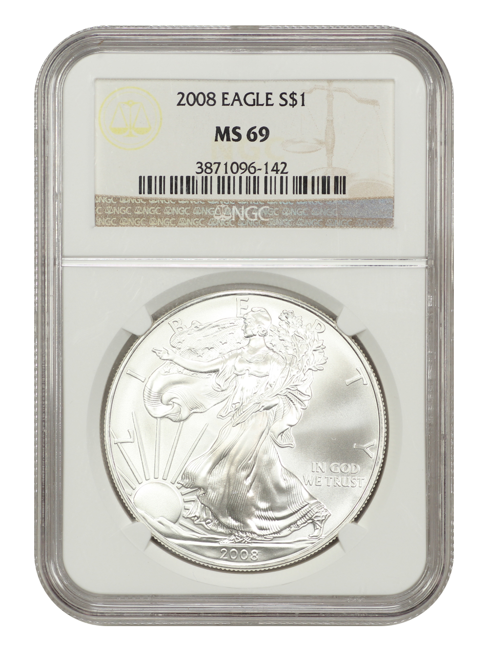 2008 $1  Silver Eagle MS63 thumbnail 14