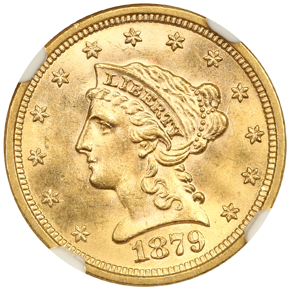 1879 $2 1/2 NGC MS63