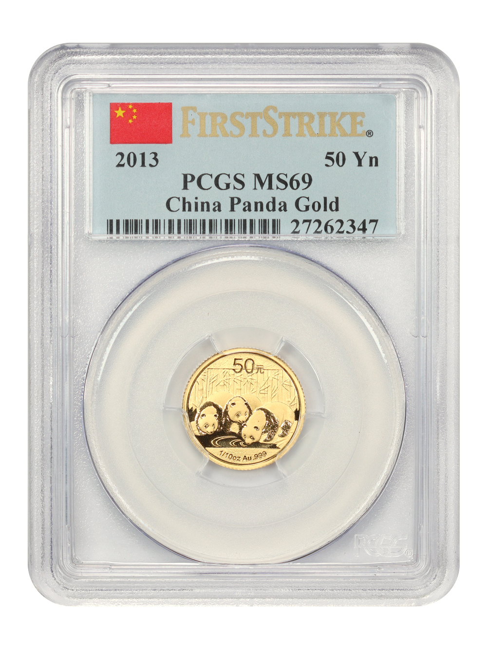 2013 G50Y 1/10oz Gold, Panda MS (PAN582A) MS68 thumbnail 11