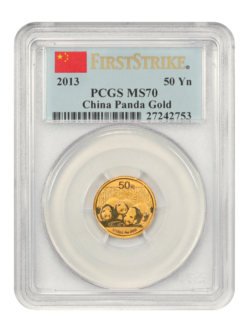 2013 G50Y 1/10oz Gold, Panda MS (PAN582A) OGP thumbnail 7