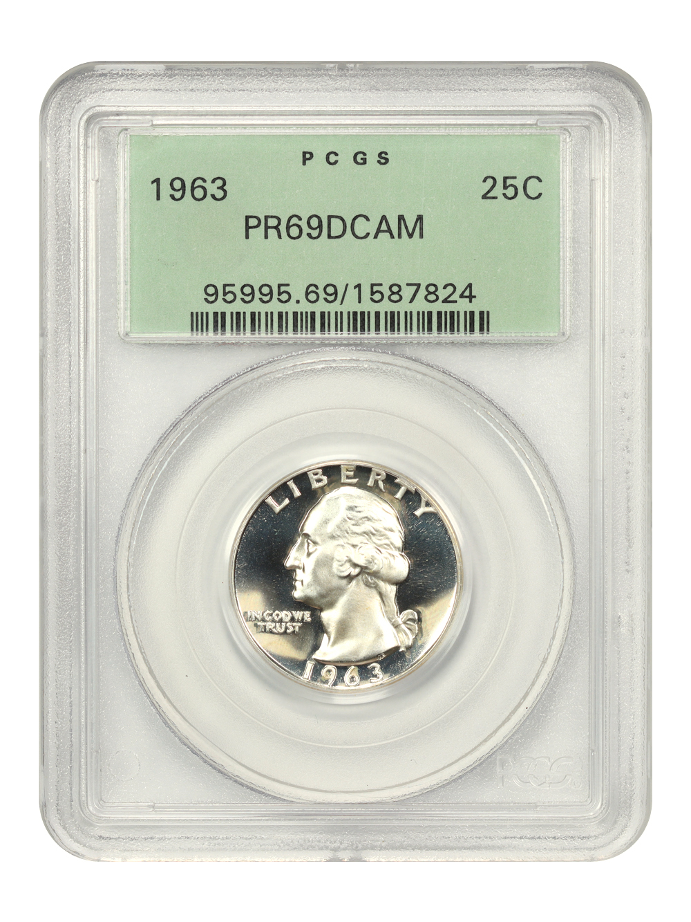 1963 25c PR DCAM PR69 DCAM CAC thumbnail 13