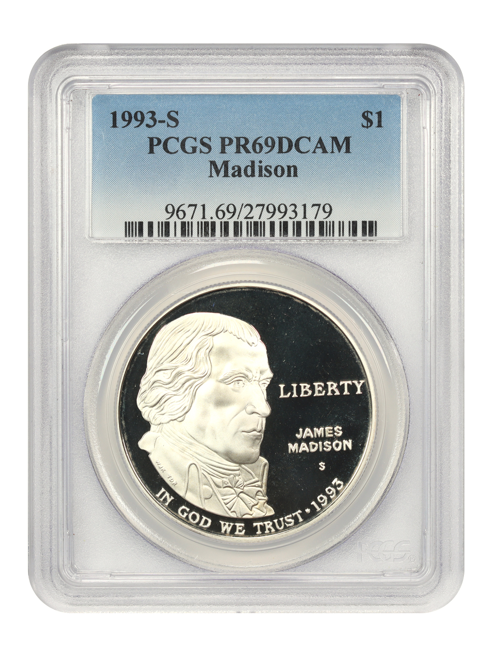 1993-S S$1 James Madison Bill of Rights PR DCAM OGP thumbnail 13