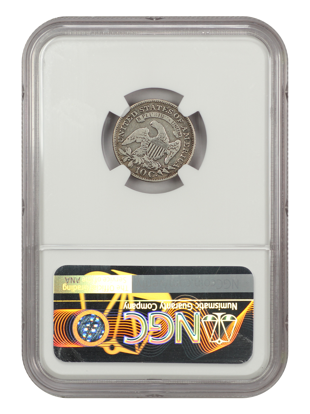 1828 10c Large Planchet, Large Date AG3 CAC thumbnail 15