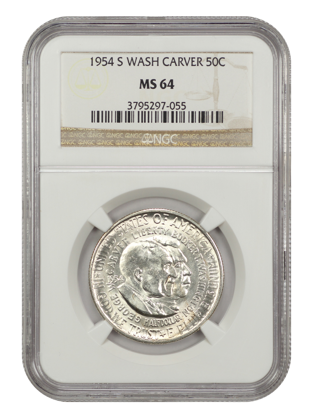 1954-S 50c Washington-Carver MS64 thumbnail 9