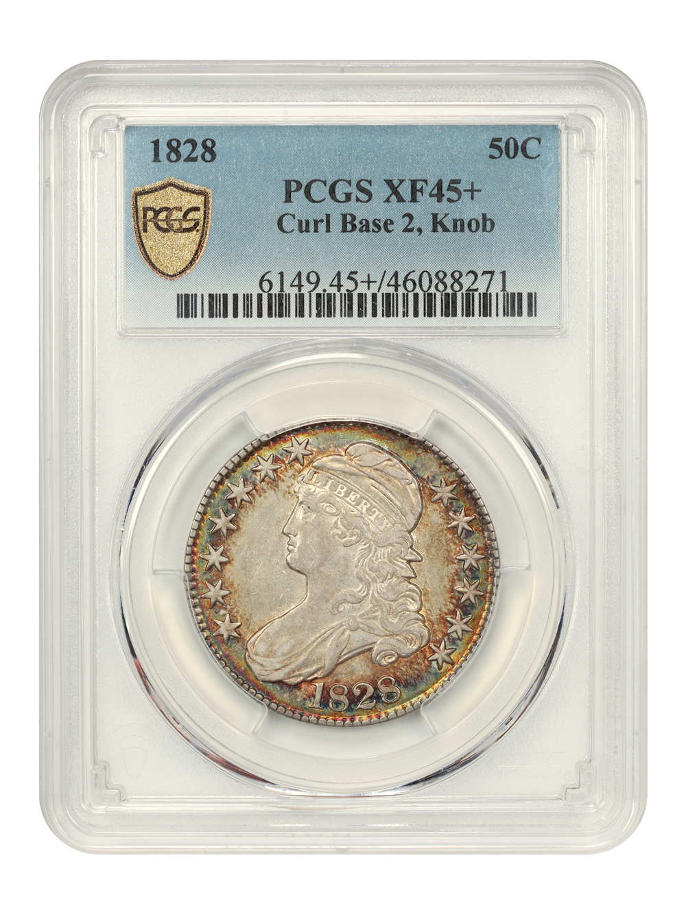 1828 50c Curl Base 2, Knob XF45 thumbnail 3