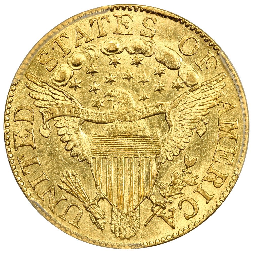 1806 $5  Pointed 6, 8x5 Stars AU58 thumbnail 4
