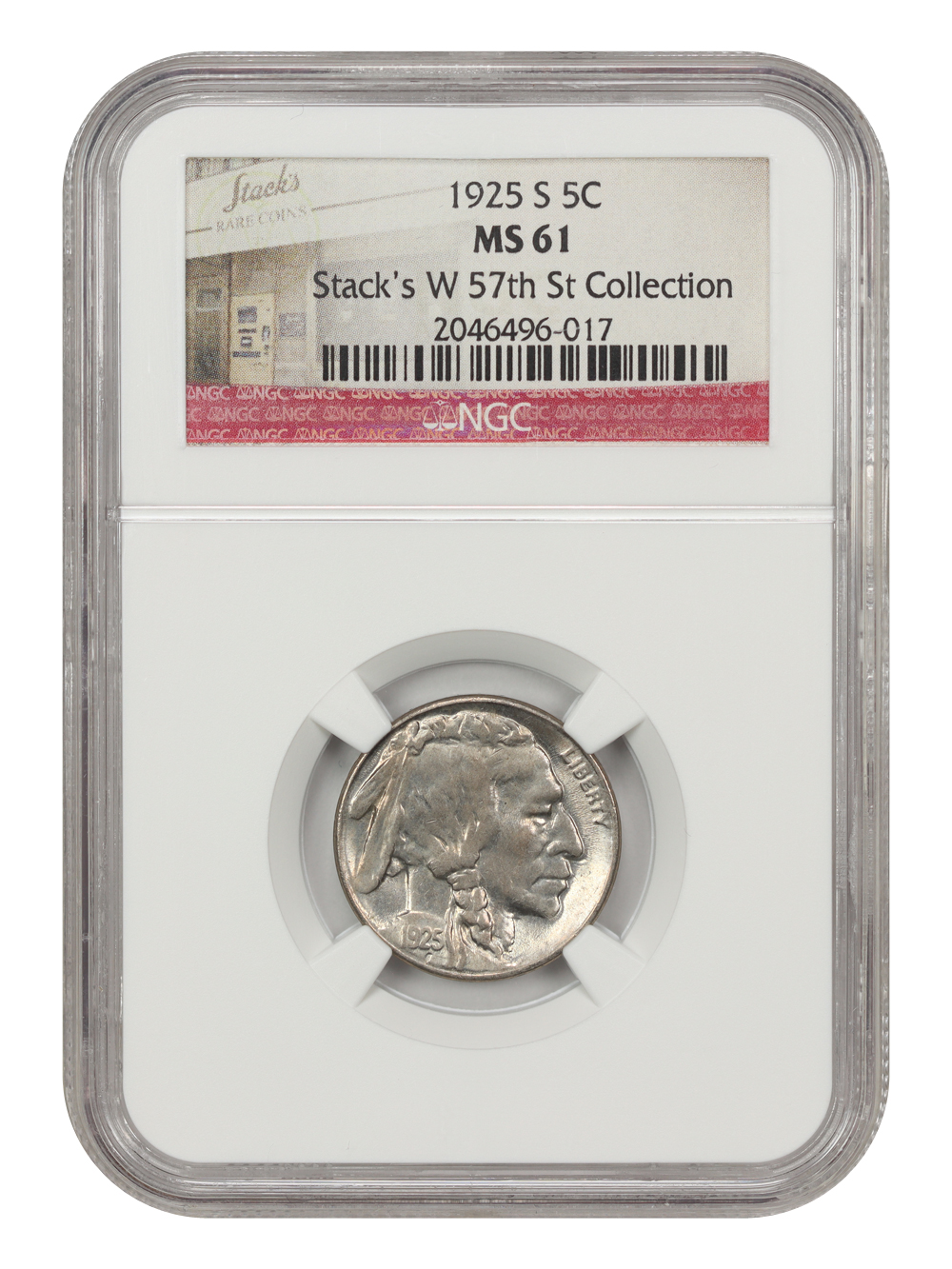 1925-S 5c MS60 CAC thumbnail 3