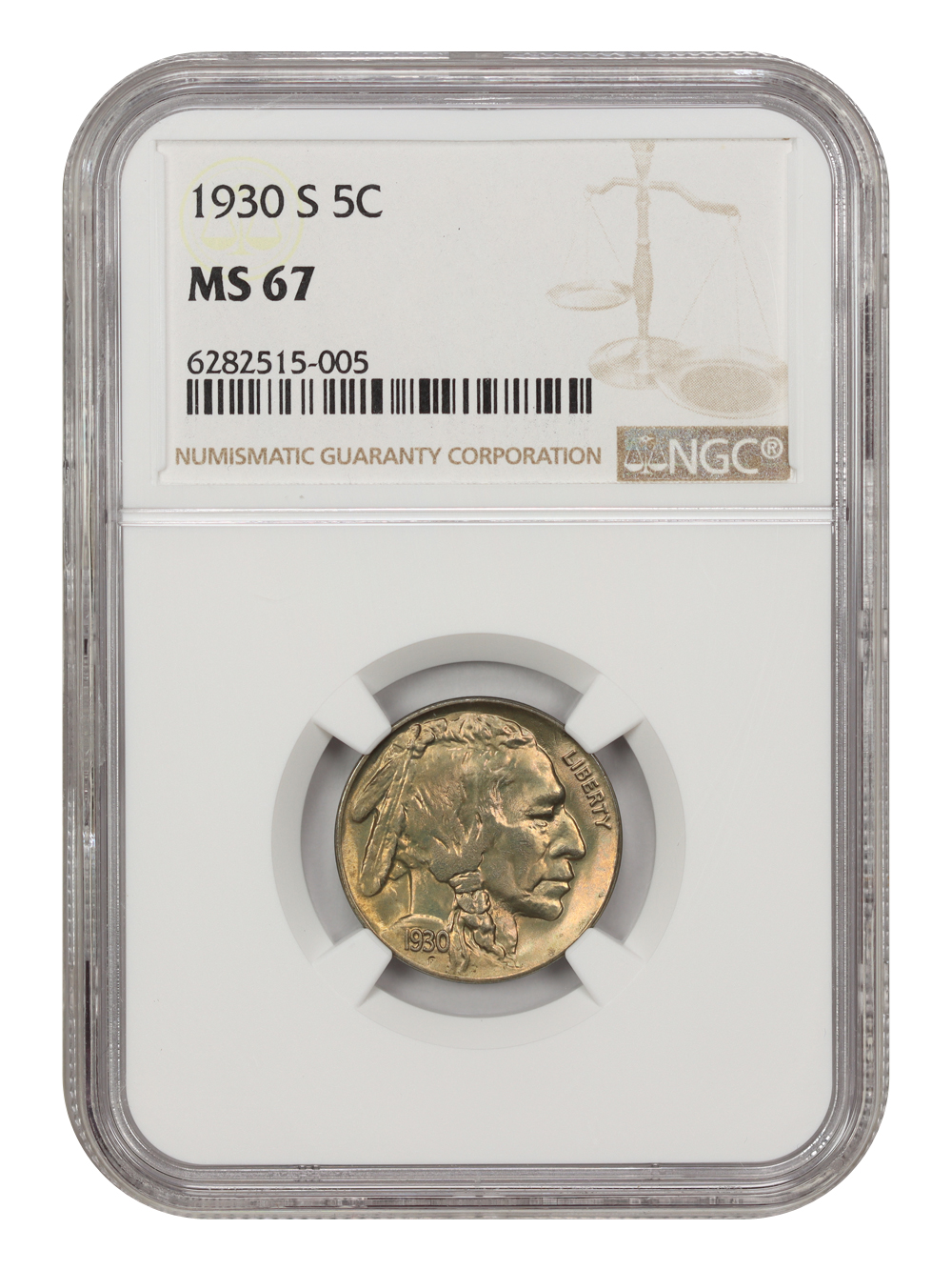1930-S 5c MS67 thumbnail 3