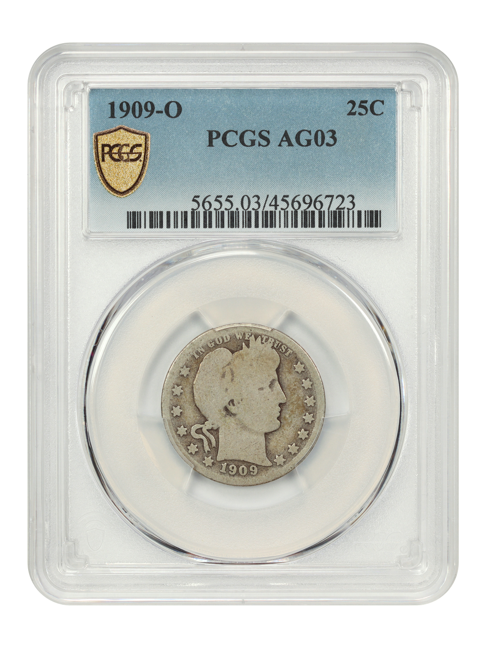1909-O 25c AG3 CAC thumbnail 3