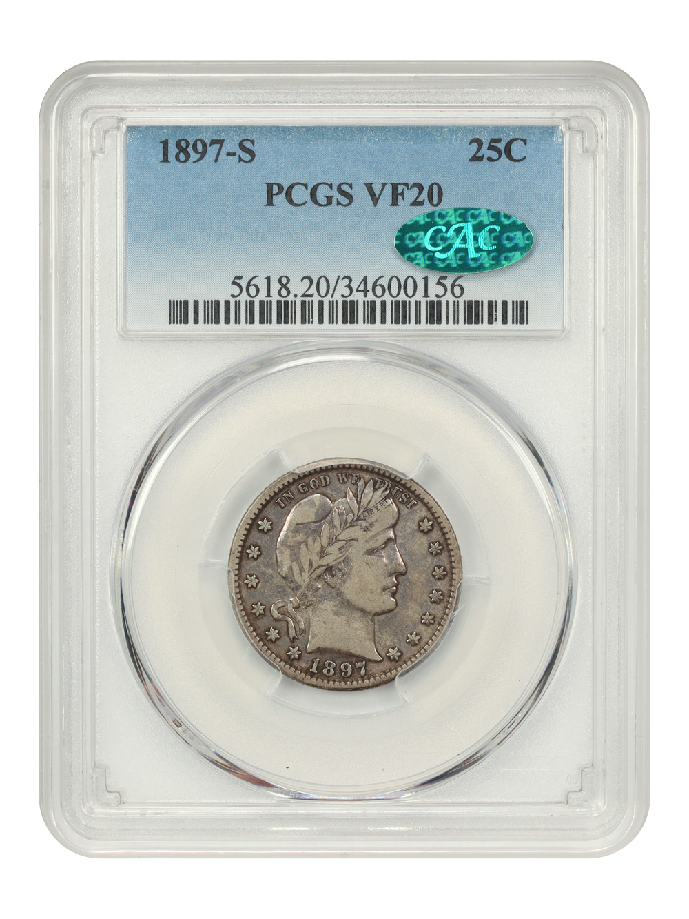 1897-S 25c VF20 thumbnail 3