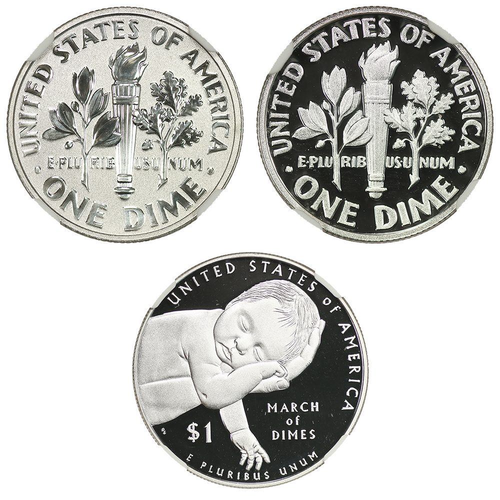 2015 Set March of Dimes 75th Anniversary, 3 Coins OGP thumbnail 2
