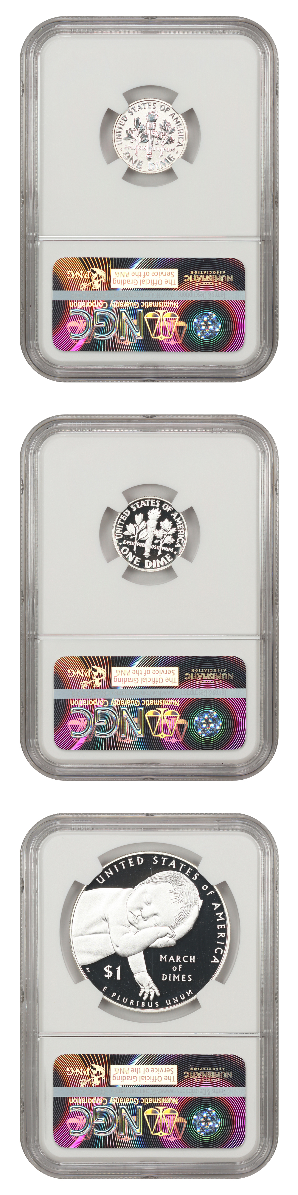 2015 Set March of Dimes 75th Anniversary, 3 Coins OGP thumbnail 4
