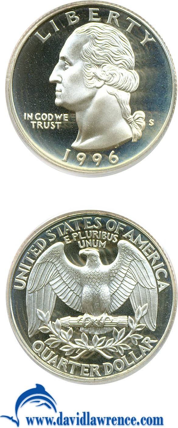 1996-S 25c Silver PR DCAM PR65 DCAM thumbnail 18