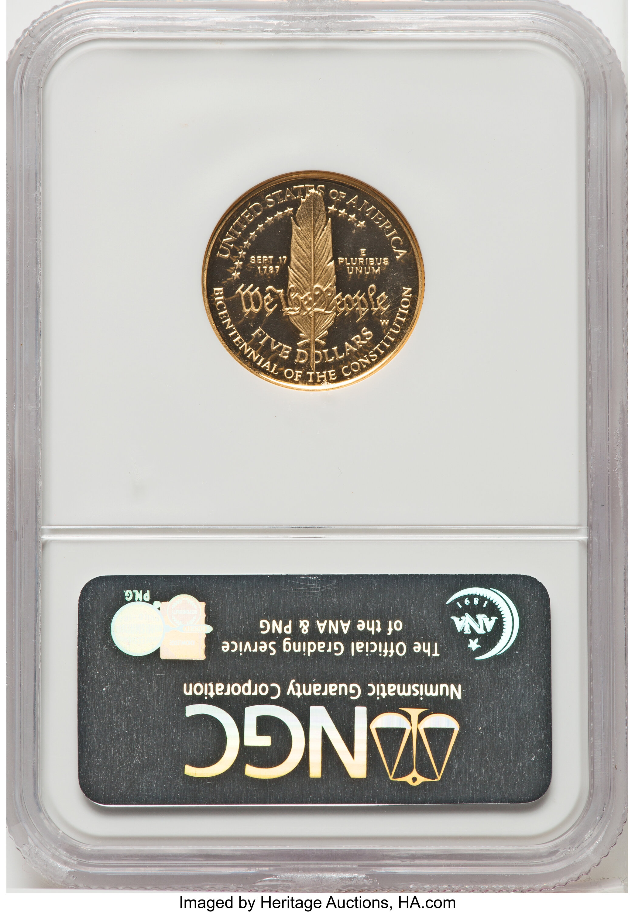 1987-W G$5  Constitution Bicentennial PR DCAM PR70 DCAM thumbnail 7