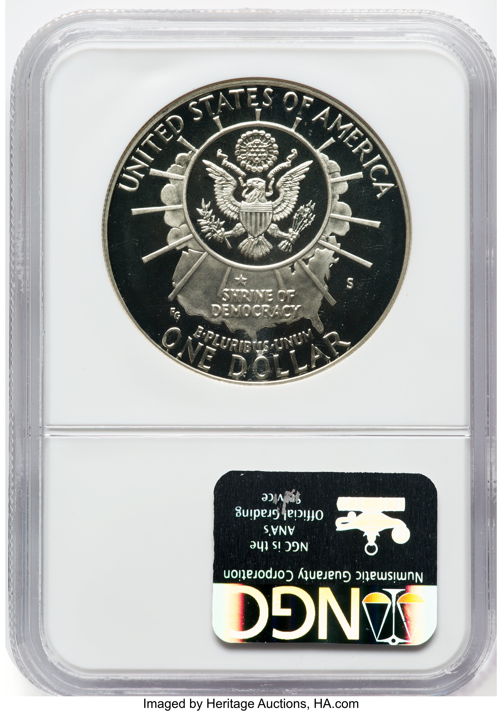 1991-S S$1 Mount Rushmore Golden Anniversary PR DCAM PR70 DCAM CAC thumbnail 7