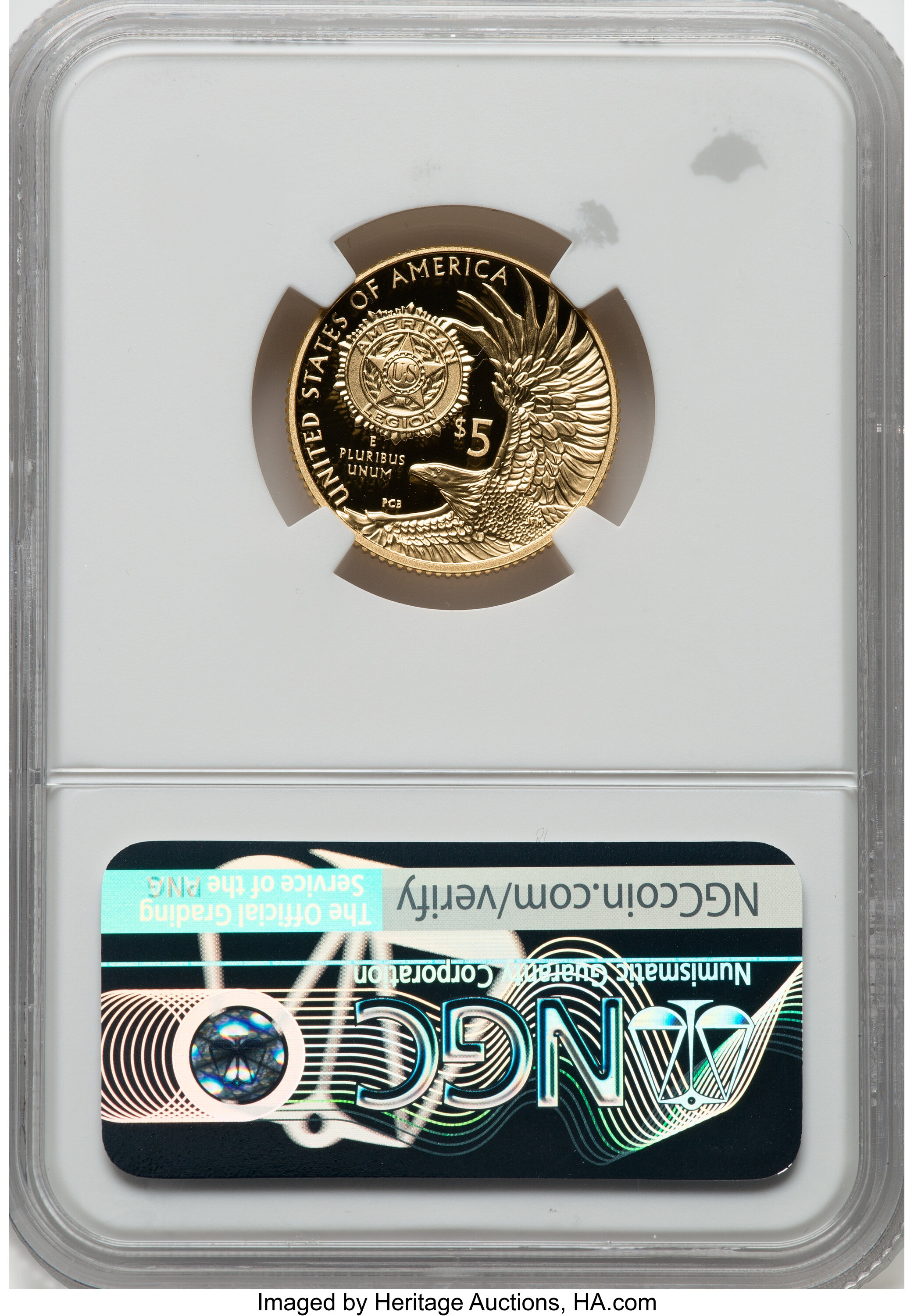 2019-W G$5  American Legion 100th Anniversary PR DCAM thumbnail 5