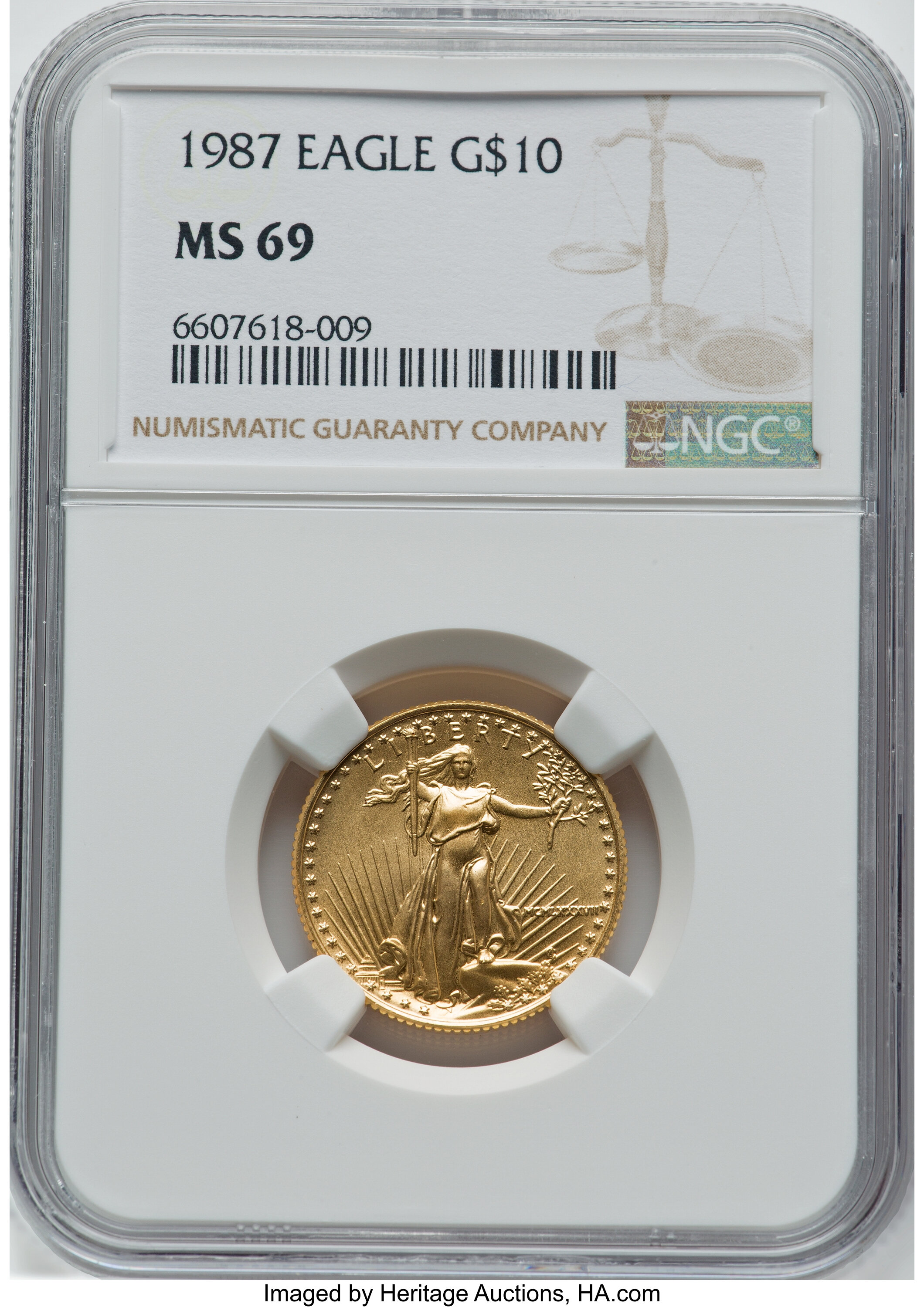 1987 $10  Gold Eagle MS69 thumbnail 8