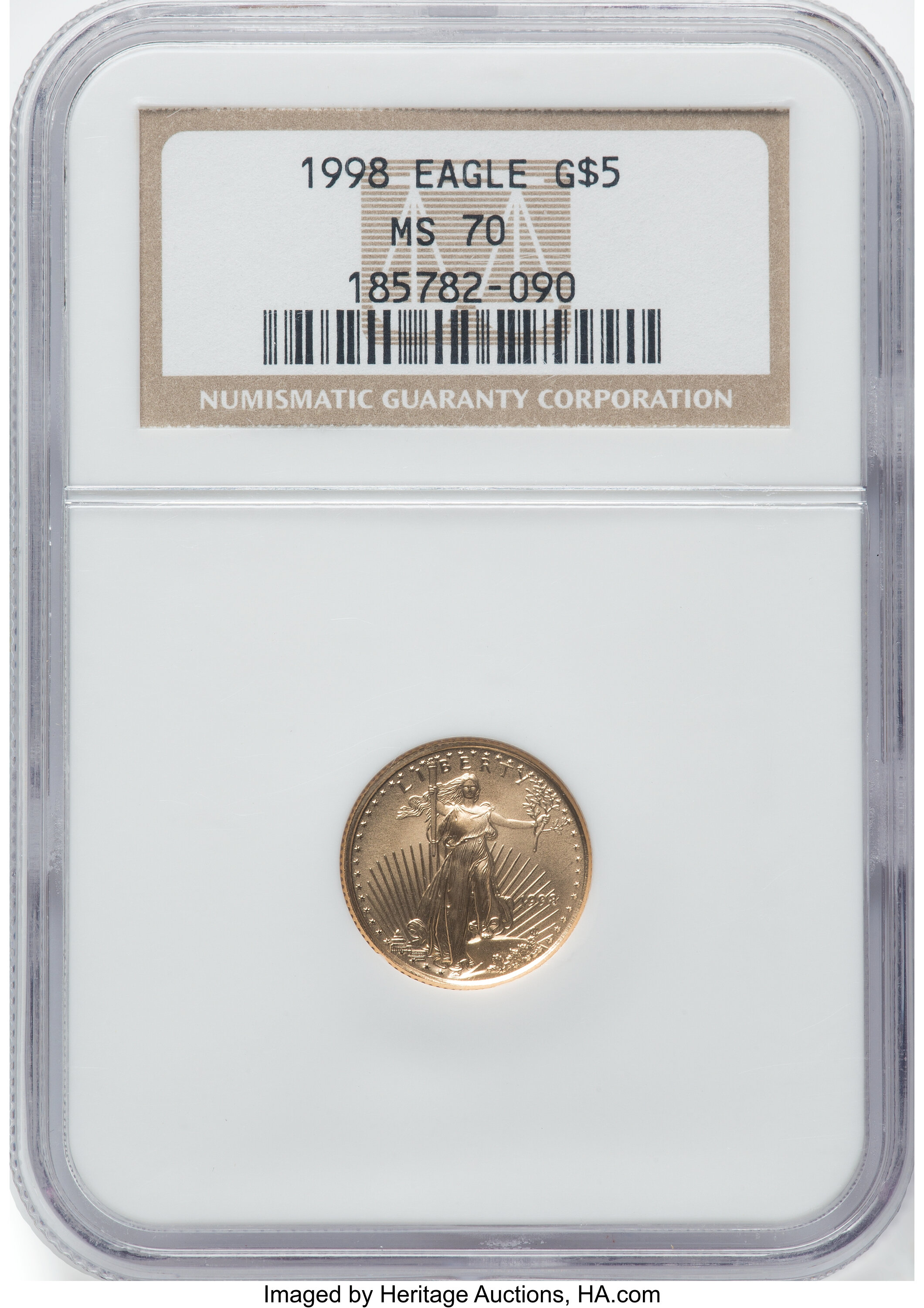 1998 $5 Tenth-Ounce Gold Eagle MS70 Other. Mintage 1,344,520. ...