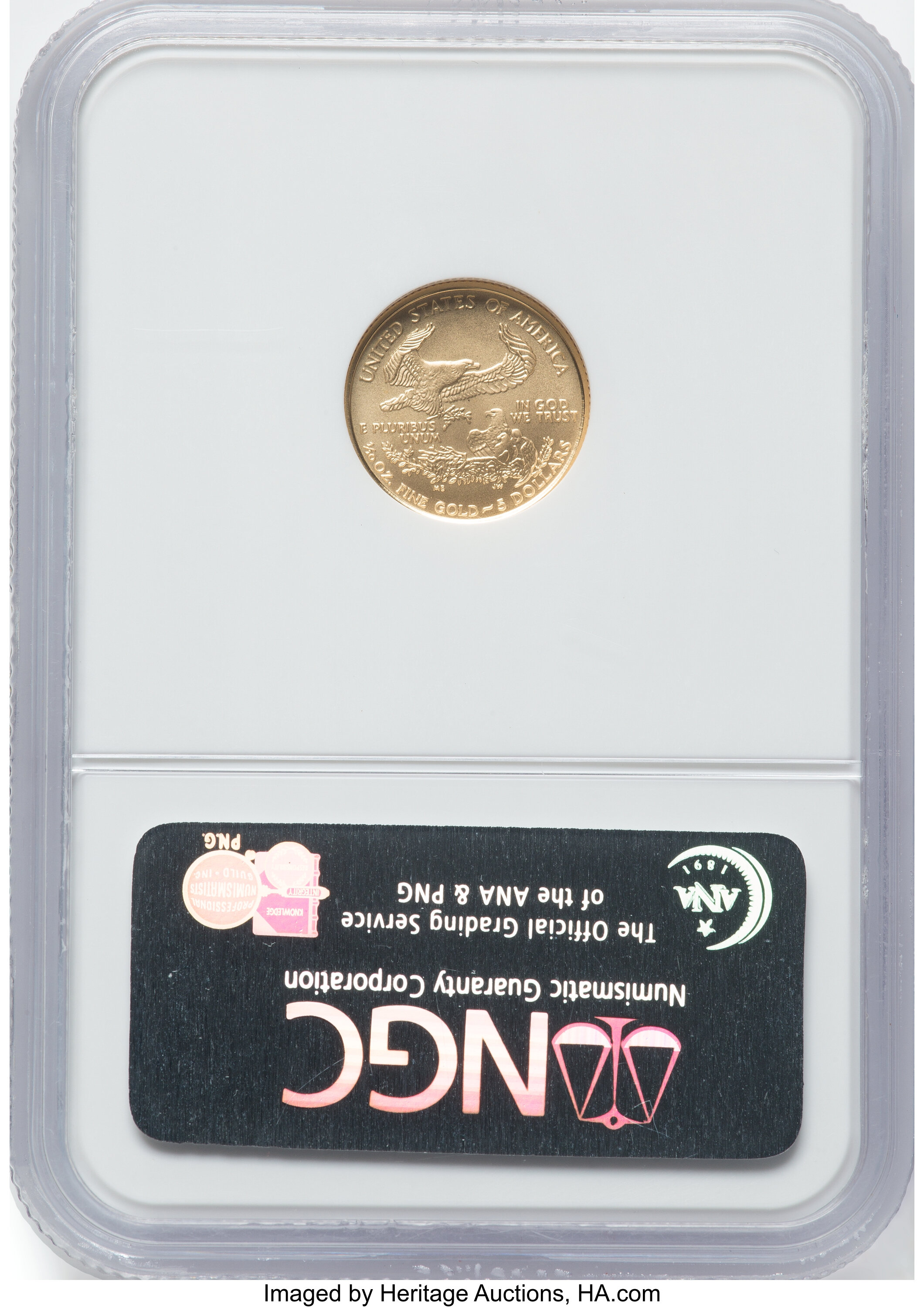 2007-W $5  Gold Eagle, Burnished MS70 thumbnail 6