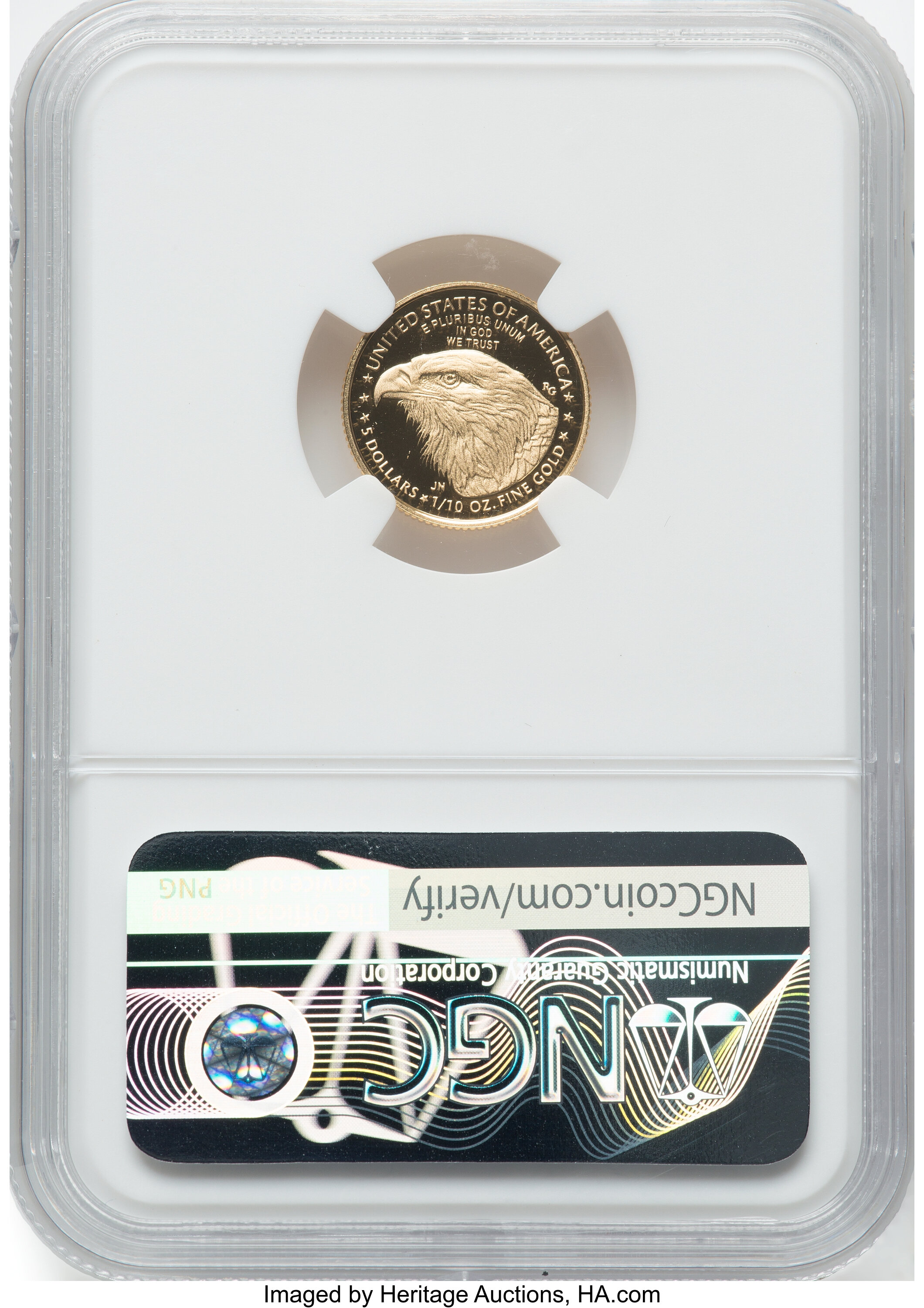 2021-W $5  Gold Eagle, Type 2 PR DCAM PR65 DCAM thumbnail 3