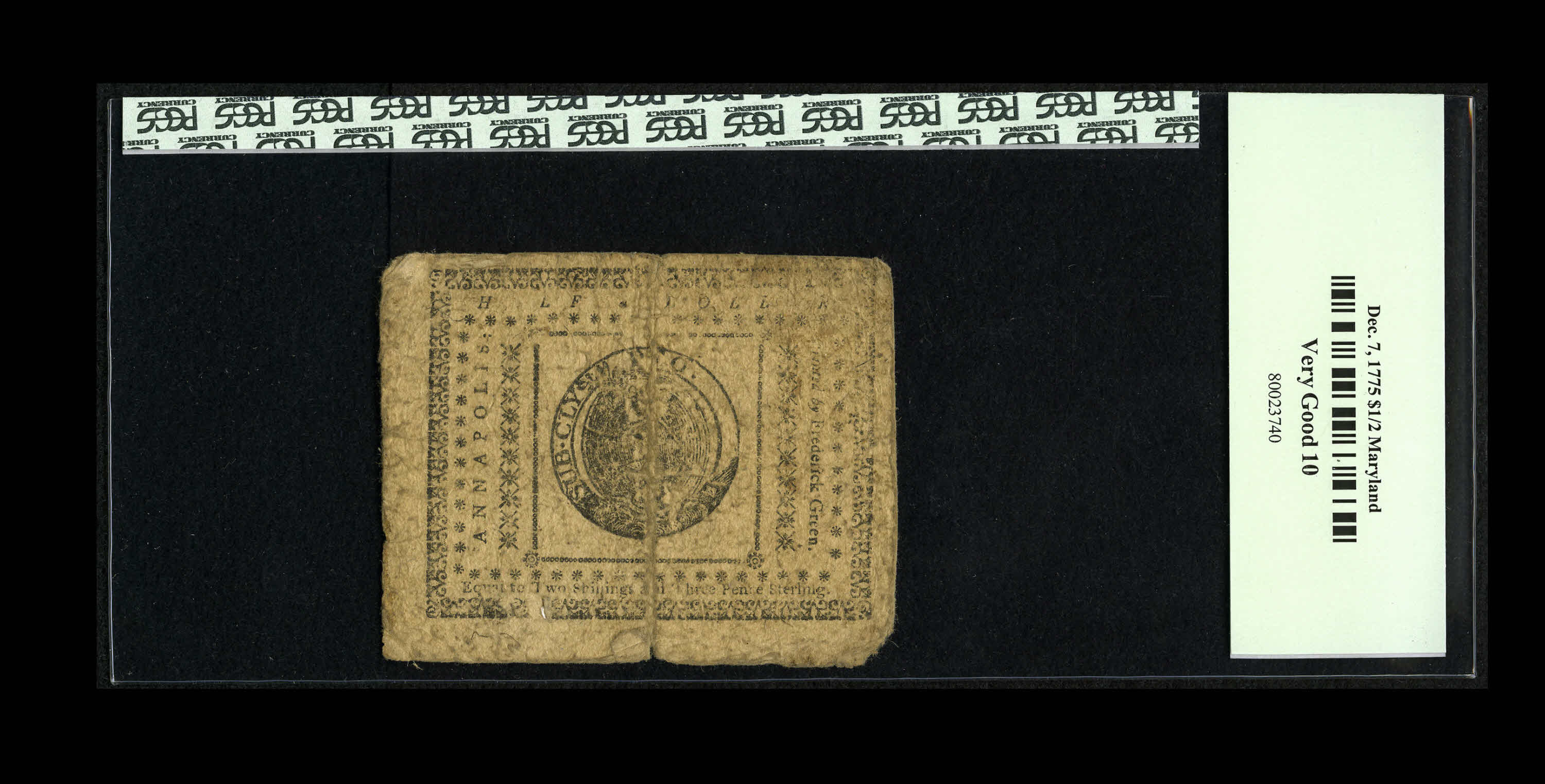 Dec 7, 1775 $1/2 Maryland (Fr. MD82) thumbnail 9