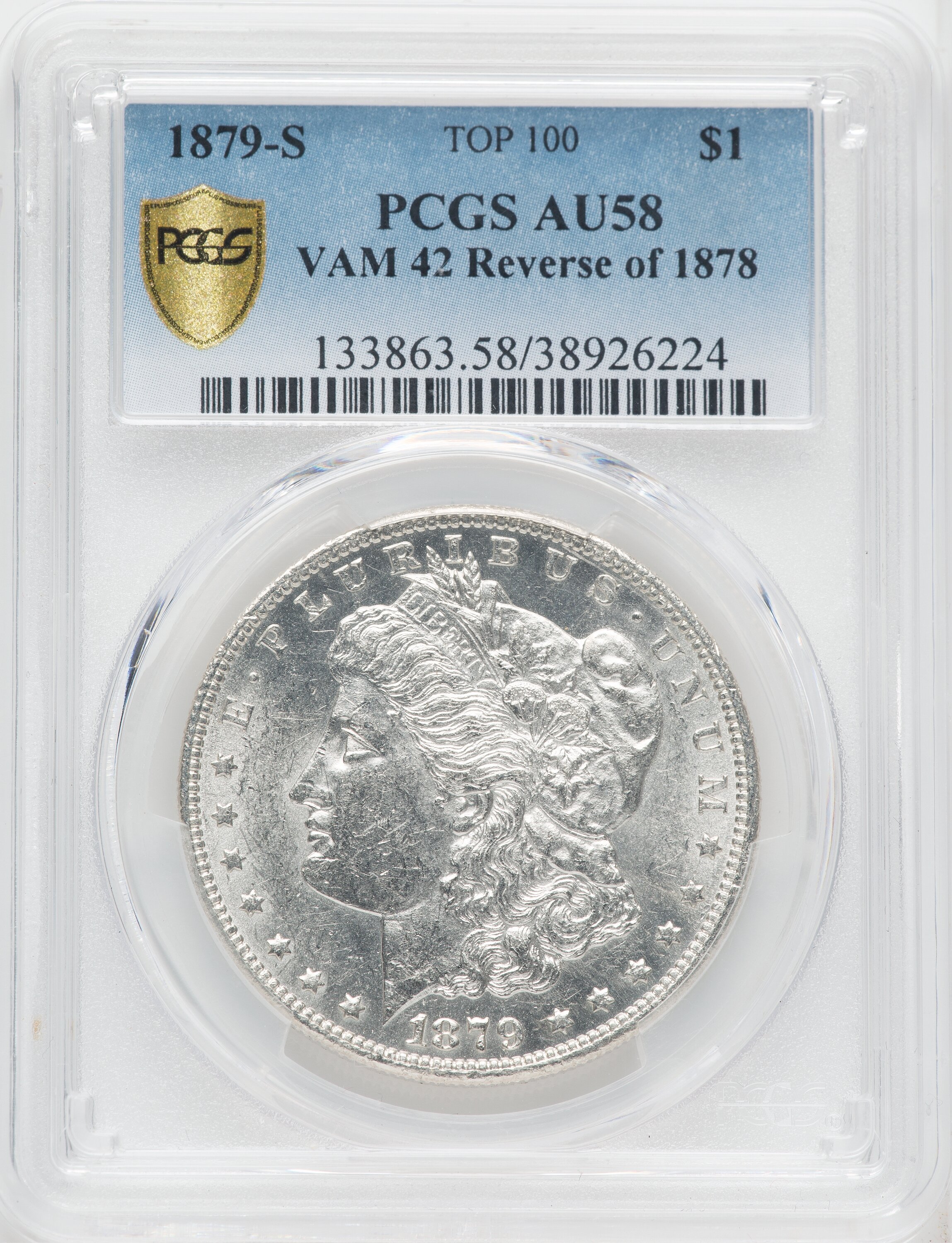 1879-S $1  Reverse of 1878, VAM-42 AU53 thumbnail 27