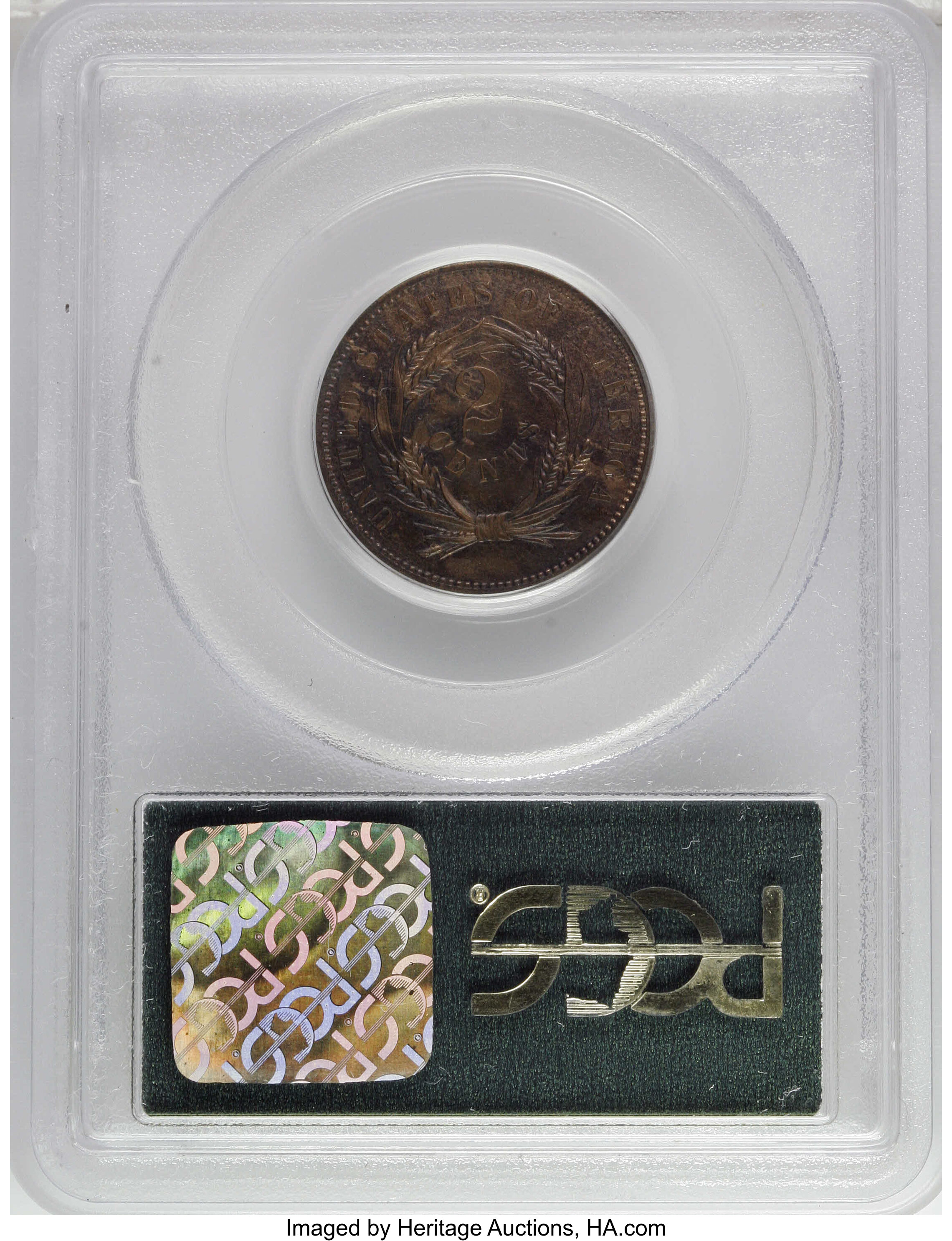 1863 P2c Copper, J-305 PR RB PR64 RB thumbnail 14