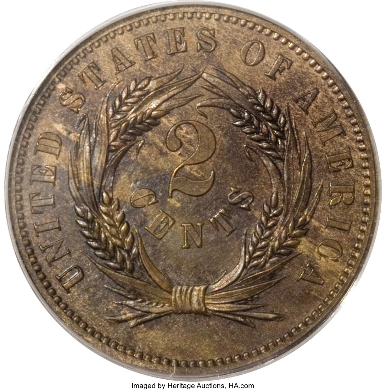 1863 P2c Copper, J-305 PR RB PR64 RB thumbnail 15