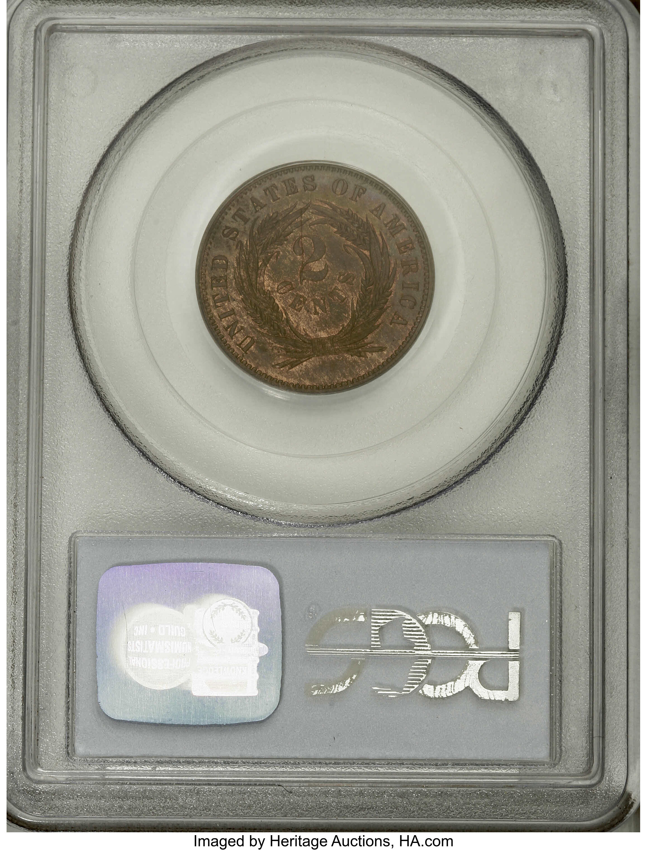 1863 P2c Copper, J-305 PR RB PR62 RB thumbnail 23
