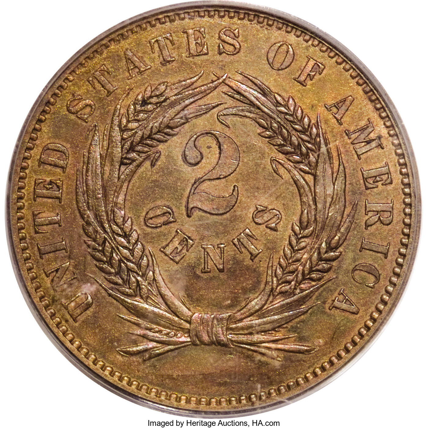 1863 P2c Copper, J-312 PR RB thumbnail 8