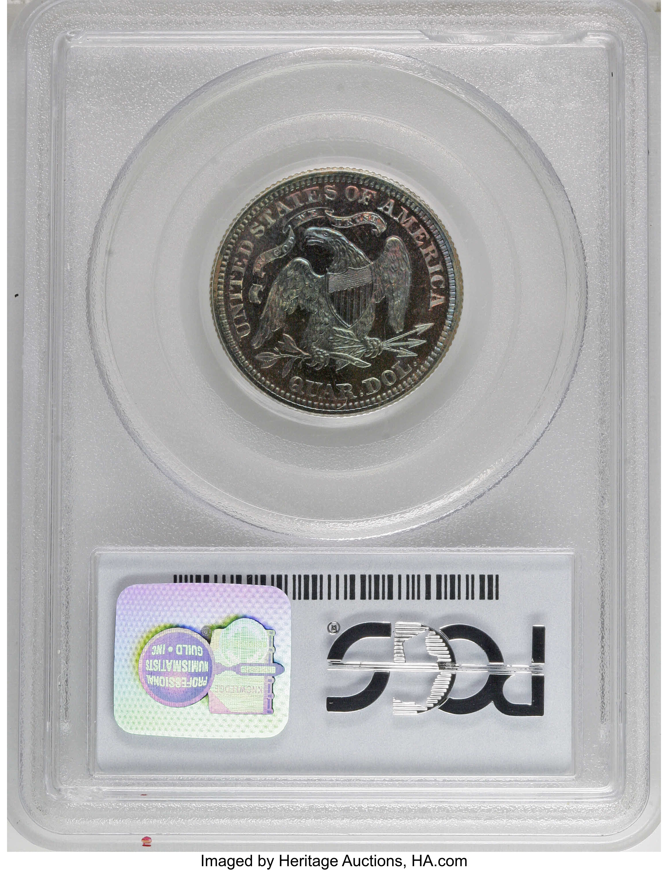 1864 P25c Copper, J-387 PR RD thumbnail 3