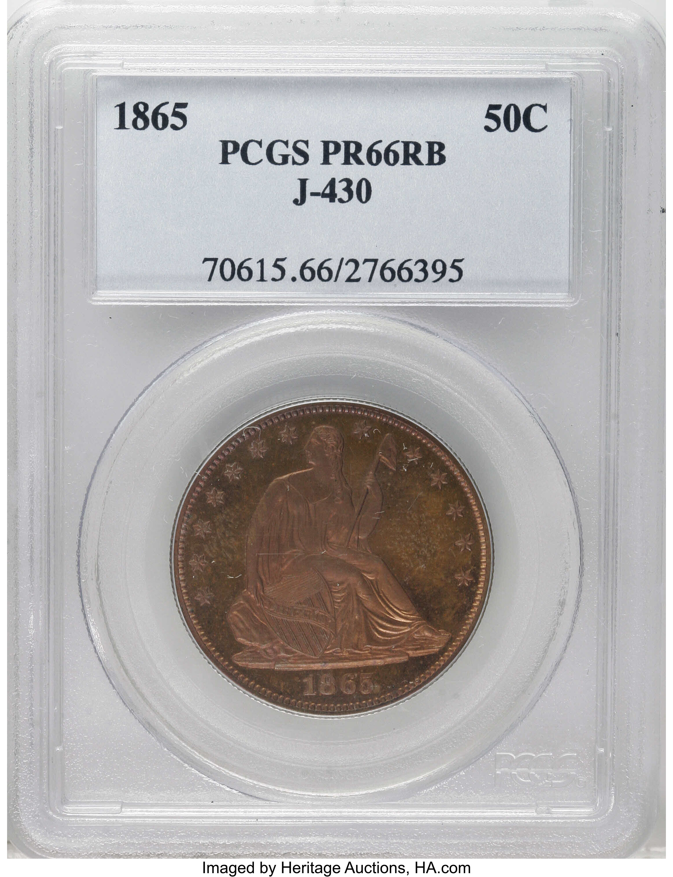 1865 P50c Copper, J-430 PR RB PR65 RB thumbnail 17