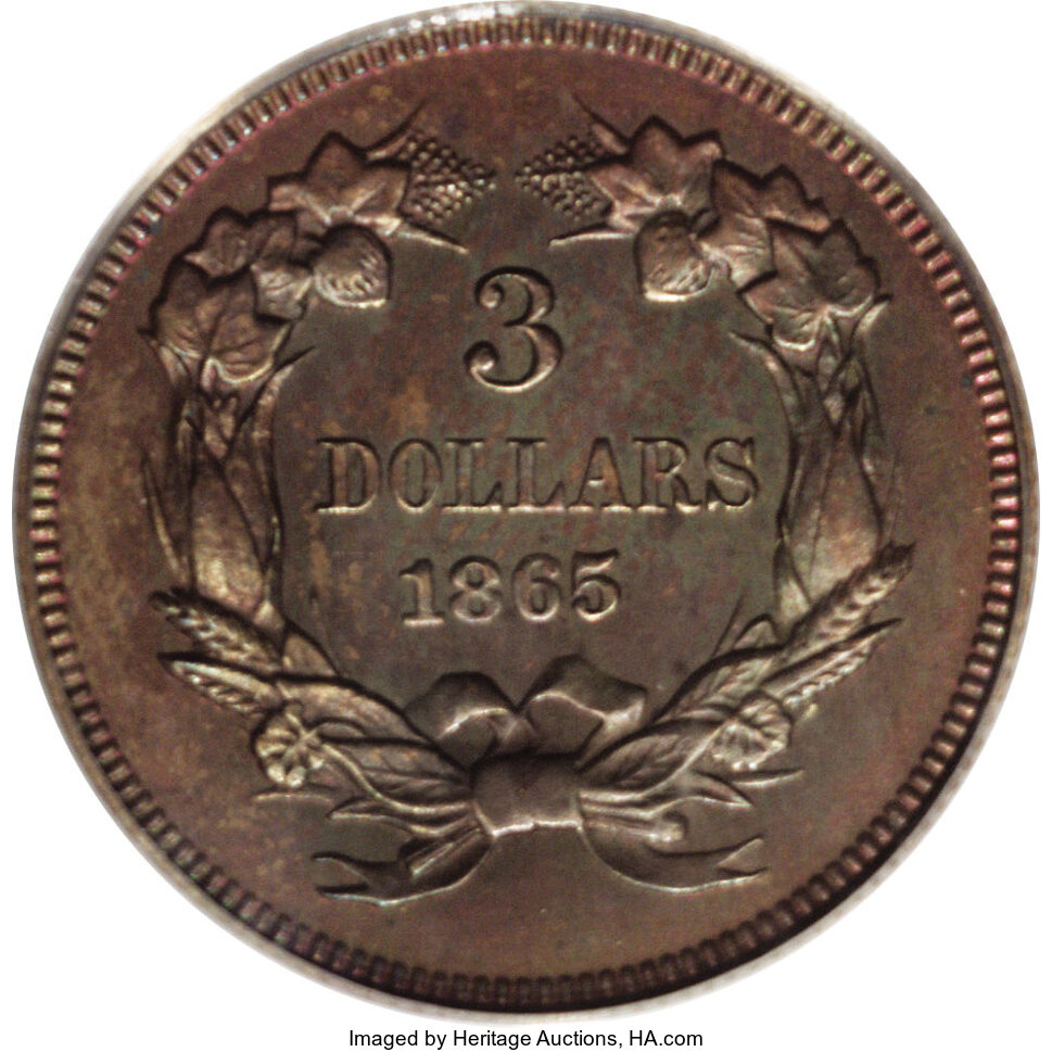 1865 P$3 Copper, J-441 PR BN PR62 BN thumbnail 15