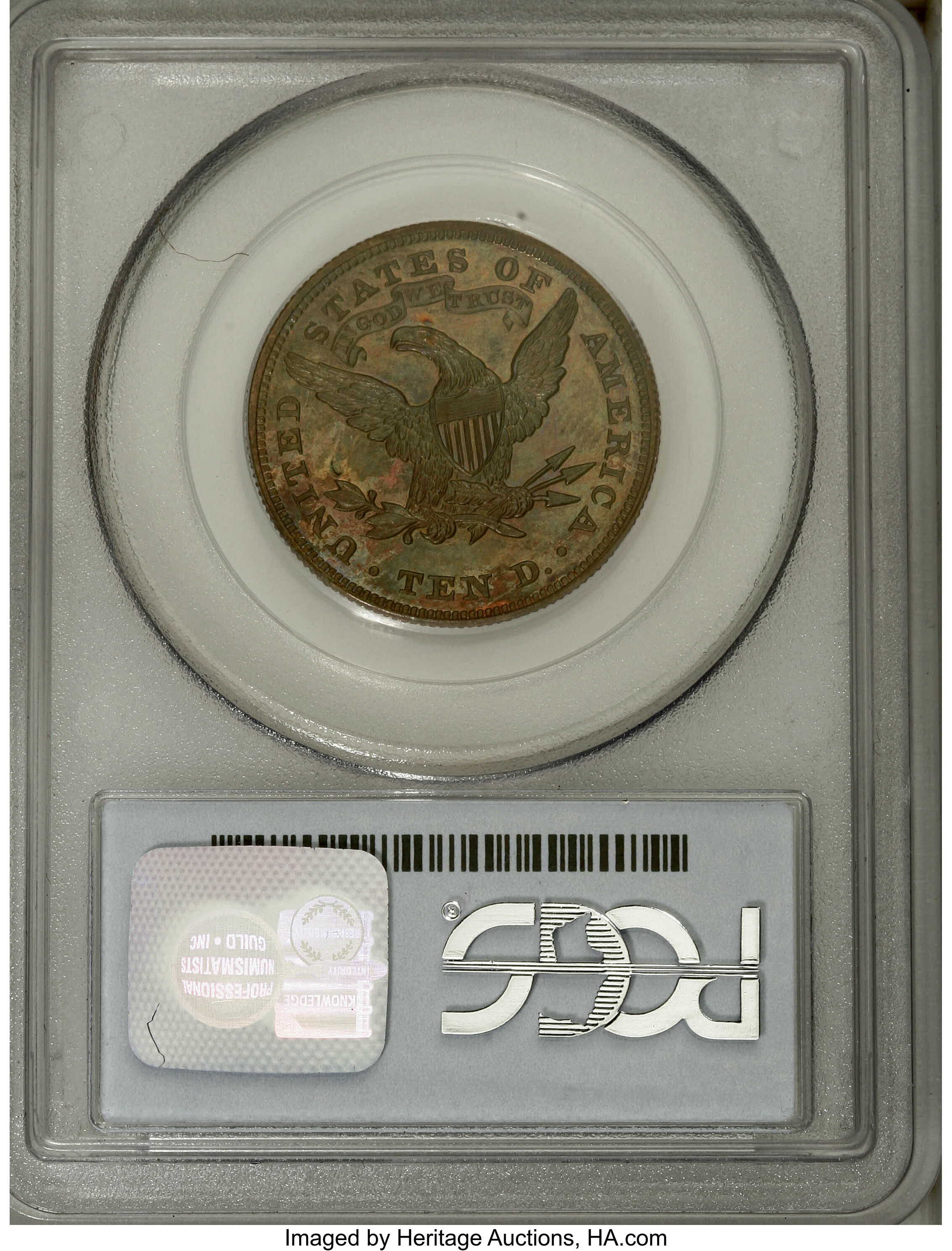 1865 P$10 Copper, J-450 PR RB PR60 RB thumbnail 13